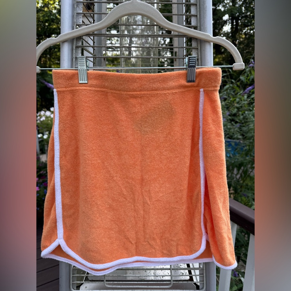 Hollister Orange Terry Cloth Skirt